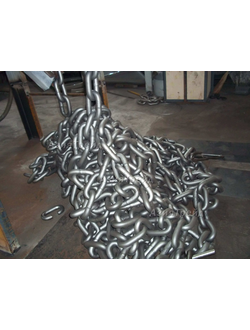 очищенная цепь на выходе дробемета