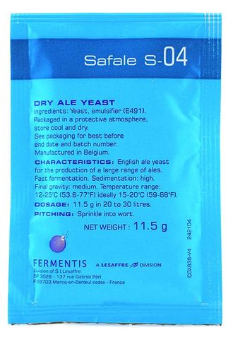 Дрожжи Fermentis Safale S-04, 11,5 г