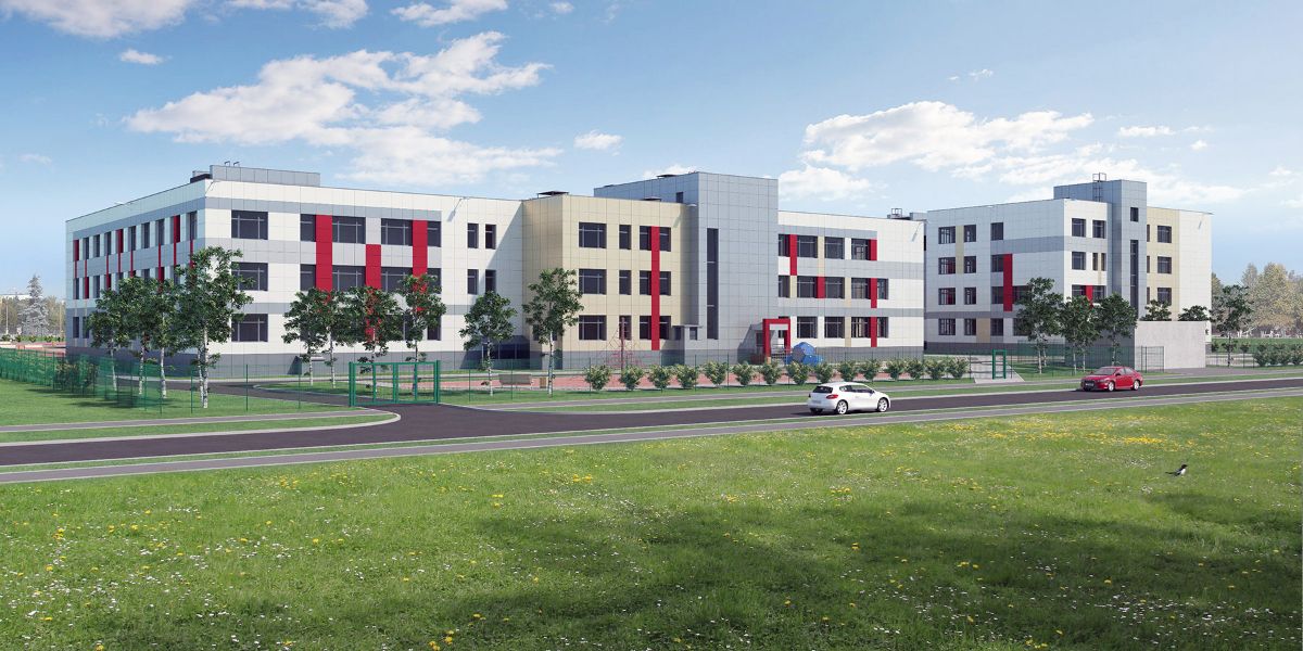 Визуализация школы в Мегионе