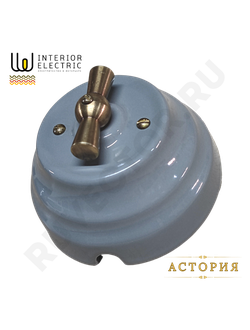 ретро выключатель астория серый