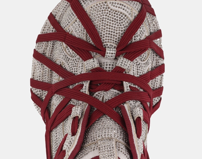 Balenciaga 3XL Extreme Rhinestones Grey Red