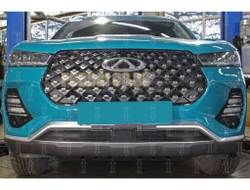 Защита радиатора для Chery Tiggo 7 Pro 2020- black низ