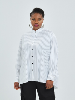 Классическая женская белая рубашка большого размера