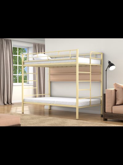 Двухъярусная кровать Валенсия 120 Твист Слоновая кость полка дуб молочный фото