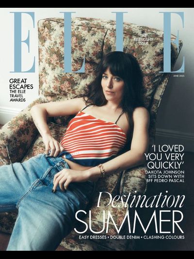 Elle UK Magazine June 2025 Dakota Johnson Cover, Intpressshop