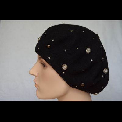 Фетровый берет черный vizio Италия 3633