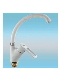 Смеситель для кухни Frap F4166-8 с гайкой, белый