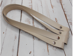 Ручки для сумки кожаные 60 см на винтах пара цвет крем