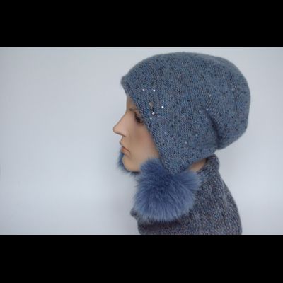 Vizio Италия 8022 шапка ушанка фиолетовая фото