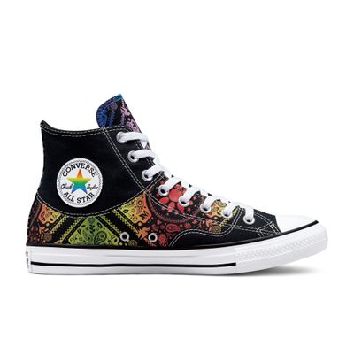 Кеды Converse Chuck Taylor All Star Pride черные высокие &quot;Радуга&quot; A02268C купить оригинал в Москве