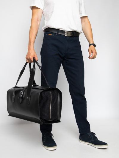 Кожаная дорожная сумка Gavardo Premium black (арт. 
4043-51)