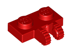 Hinge Plate 1 x 2 Locking with 2 Fingers on Side and 9 Teeth, Red (60471 / 4515338)