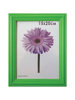 Рамка премиум 15х20 см, дерево, багет 26 мм, "Linda", зеленая, подставка, 0065-6-0008