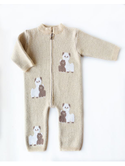 Комбинезон "Лама" молочный