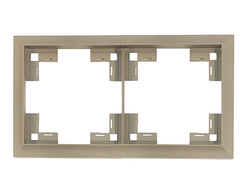 Рамка двойная классик, латте Rikett - 35920 LT