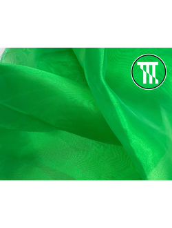 Лоскут органза, цв. Зеленое яблоко 15 см