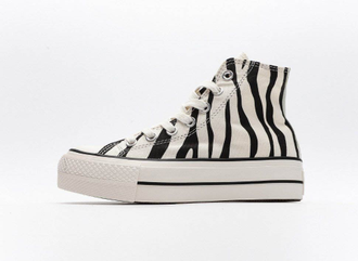 Кеды Converse Lift Platform zebra