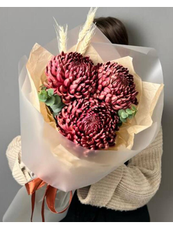 3 хризантемы "Бигуди"