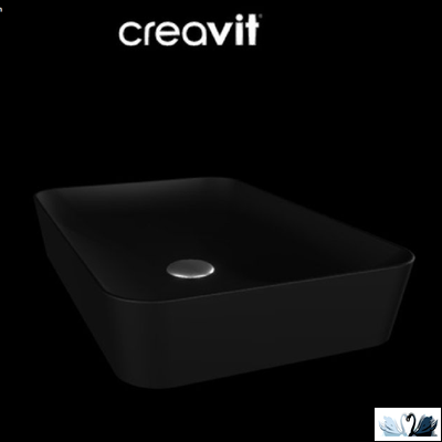 Раковина Creavit Ultra UL060-00SM00E-0000 Black Mat, накладная, черная, матовая, на столешницу
