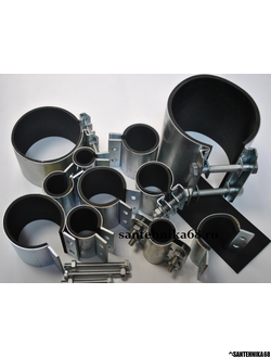 Хомут ремонтный 21-159мм оцинкованный ширина 70мм-150мм