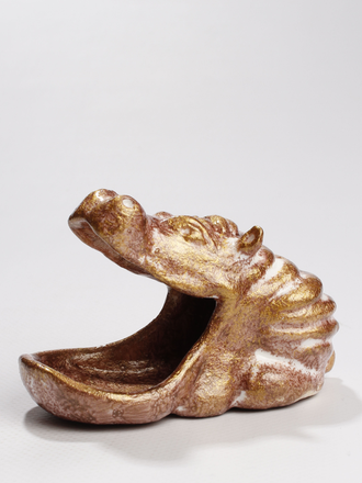 СУВЕНИР "Добрый бегемот 2" золотисто-бежевый