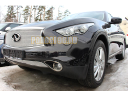 Защита радиатора Infiniti FX37 II 2010-2013/QX70 2013- chrome низ с FCW PREMIUM