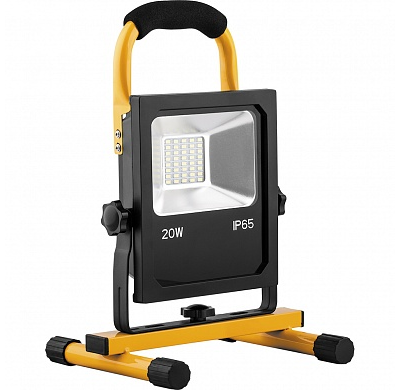 Светодиодный аккумуляторный прожектор 20Ватт 6400K купить в казани.