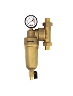 Сетчатый фильтр БАРЬЕР ПРОТЕКТ с прямой промывкой для горячей воды, 100 мкм (универсальный)