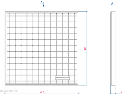 Водоприемная решётка стальная ячеистая оцинкованная