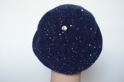 Синий берет с пайетками Визио 6943 Италия