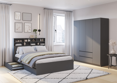 Спальный гарнитур «Симпл» Графит (BTS)