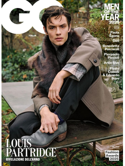 GQ Italia Magazine January 2026 Louis Partridge Cover, Intpressshop