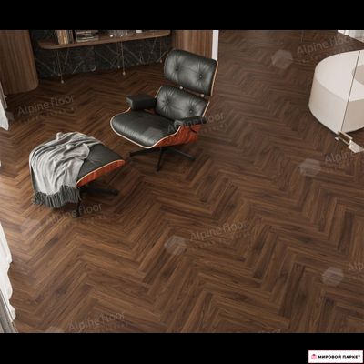 Ламинат Alpine Floor Herringbone 12 Орех Трентино LF105-12