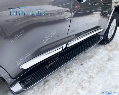 Молдинги Toyota Land Cruiser 200 узкие хром
