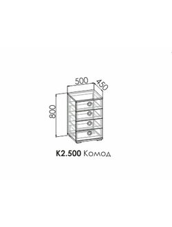 СМАРТИ Комод К2 (500)