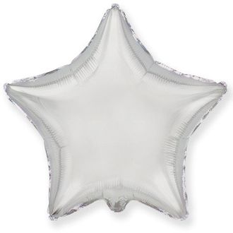 Воздушный шар фольгированный "Звезда" серебро  81 см