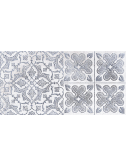 Настенная плитка декор2 Кампанилья 1641-0094 20x40 серый
