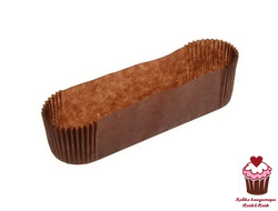 Капсулы бумажные для эклеров Коричневые, 24 шт 13,6х3,4 см