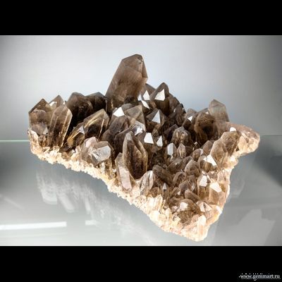 Рутил в кристаллах дымчатого кварца. Бразилия.  260*220*103мм (ААА)