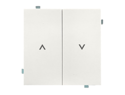 Выключатель для жалюзи (механизм + клавиша) белый матовый