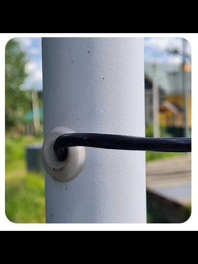 BOXFORCAM Труба без фланцев 50 см. для крепления уличных модемов, элементов слаботочного оборудования систем безопасности, интернет вещей, IT (чёрная/белая)