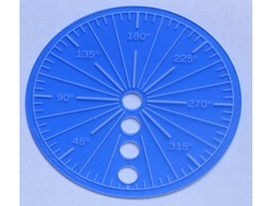 Plastic Science & Technology Panel - Circle Small with Protractor Pattern, Trans-Dark Blue (bb0278bpb01)
