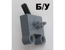 ! Б/У - Pneumatic Switch with Pin Holes and Stepped Outlets, Dark Bluish Gray (4694cc01 / 6131617) - Б/У