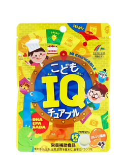 Unimat Riken IQ — Жевательные таблетки IQ со вкусом апельсина (45 таблеток)