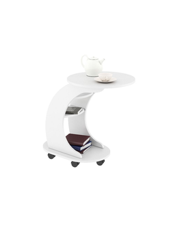 Стол журнальный тип 5 Белый (Бонмебель)