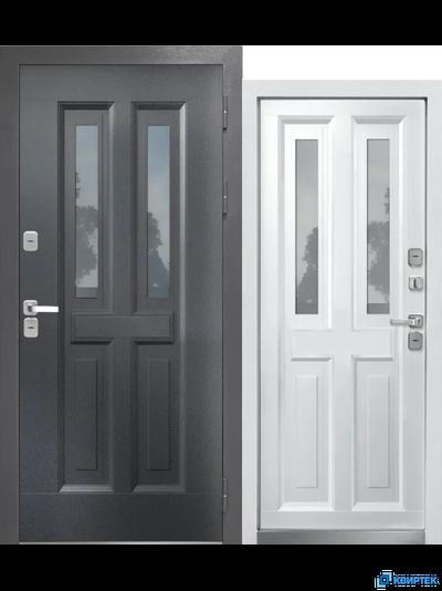 Дверь входная металлическая с терморазрывом ТЕРМО 11 Стеклопакет купить в Челябинске | КВИРТЕК