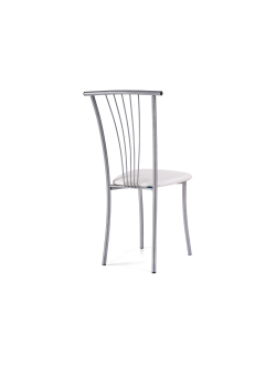 Стул на металлокаркасе Grigori белый полимер / светлый мусс