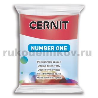 полимерная глина Cernit Number One, цвет-x-mas red 463 (рождественский красный), вес-56 грамм