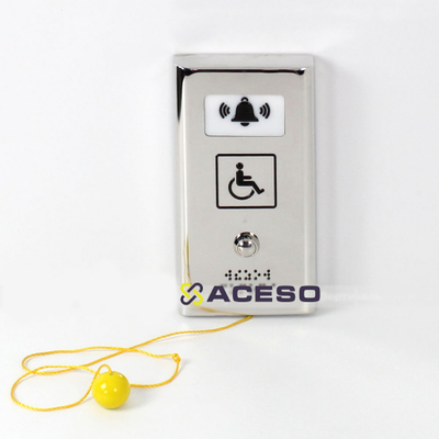 Антивандальная кнопка вызова персонала с вибрацией и шнурком AISI 304