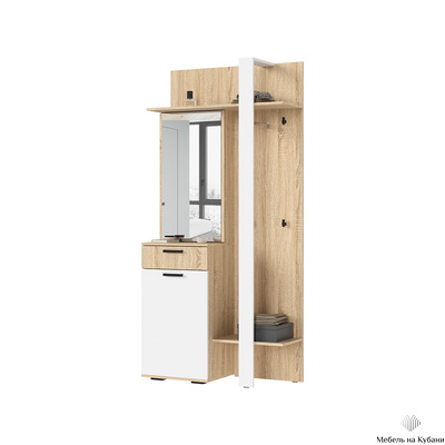 Санса ПР-01 Прихожая Дуб сонома/Белый